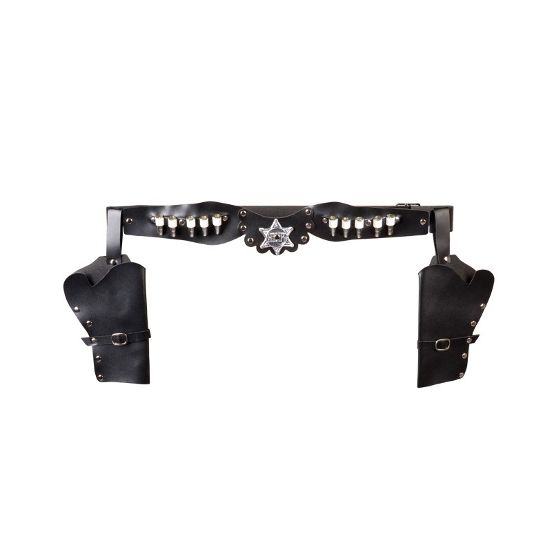 Accessoires/Cowboy Ceinture avec étui pistolet pour adultes:noir