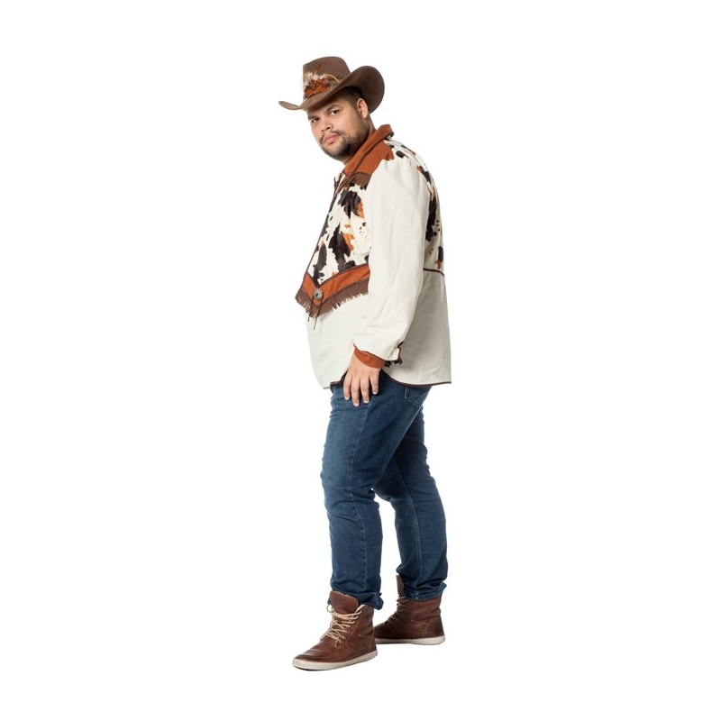 Chemise cowboy avec gilet homme grande taille - la magie du déguisement,  costumes western adulte