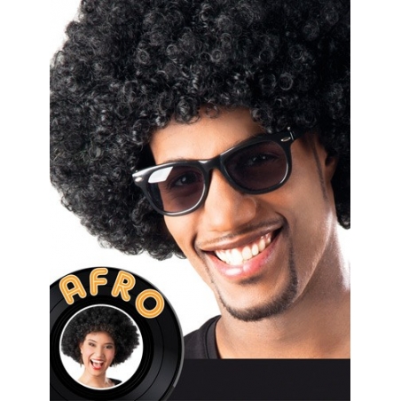 Perruque afro noir adulte - Magie du Déguisement - Perruques Disco