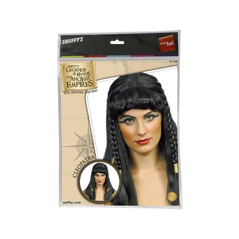 Perruque Cléopâtre Noire | Accessoire Déguisement Egypte Antique
