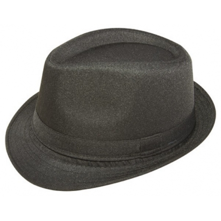 Chapeau de déguisement type borsalino noir pour adulte