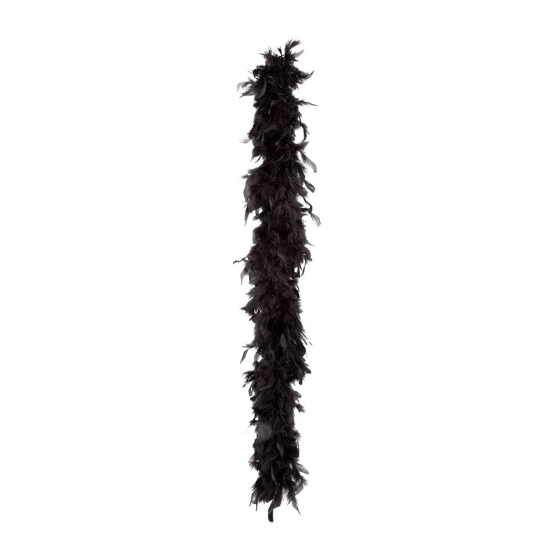Boa en plumes d'autruche - 4 plis, 2 m - noir 