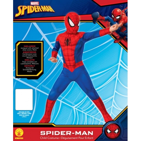 Costume Spiderman pour enfant de 8 à 9 ans avec gants et accessoire