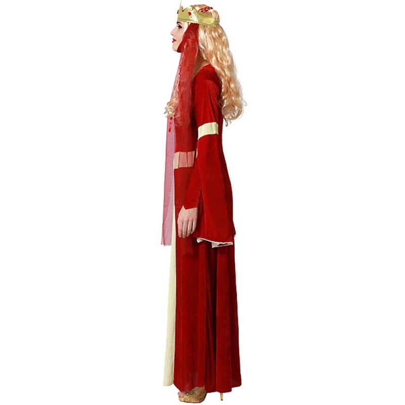 Déguisement fille médiévale rouge - Moyen Âge - Magie du Déguisement