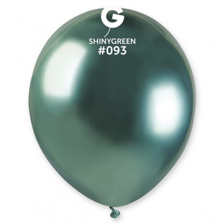 Ballon vert métallisé au rendu brillant 48 cm, faites briller votre déco festive