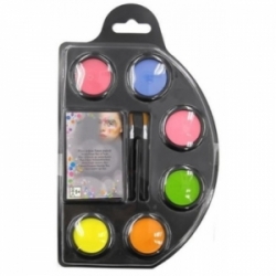 Crayon maquillage fluo: 6 couleurs