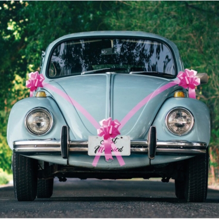 Mariage Kit de décoration pour voiture couleur rose fuschia