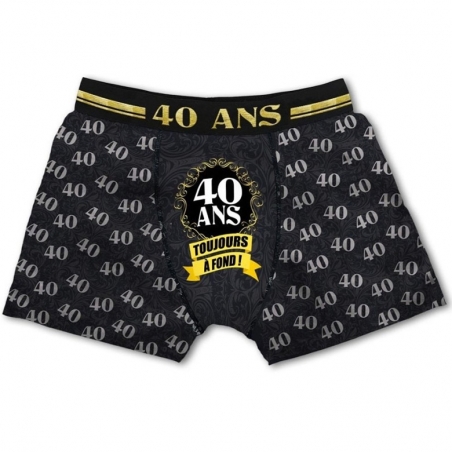 Caleçon anniversaire 40 ans, un cadeau d'anniversaire plein d'humour