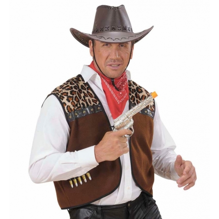 Pistolet de cowboy idéal pour accessoiriser une tenue de cowboy