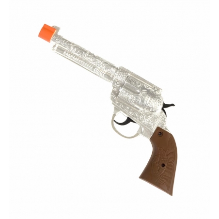 Pistolet de cowboy couleur argent