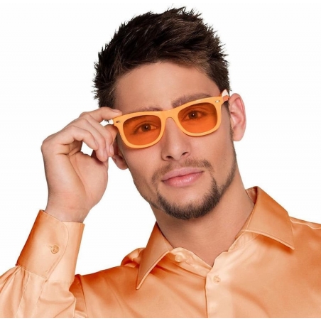 Paire de lunettes jaune fluo idéale pour une soirée tropicale ou années 80