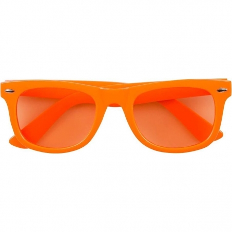 Lunettes orange fluo pour hommes et femmes thème tropical et années 80