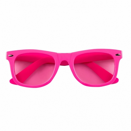 Lunettes rose fluo pour hommes et femmes thème tropical et années 80