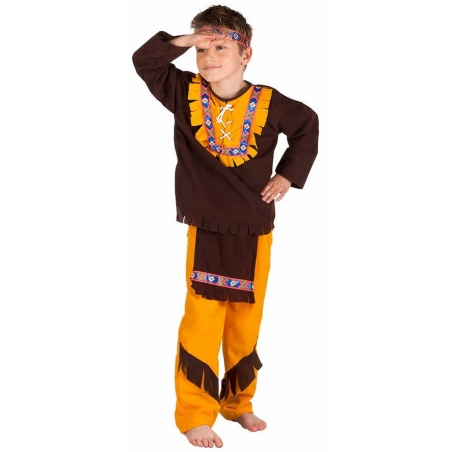 Déguisement enfant indien avec haut, pantalon et bandeau