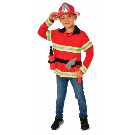 déguisement de chef des pompiers pour enfant de 5 à 8 ans avec accessoires