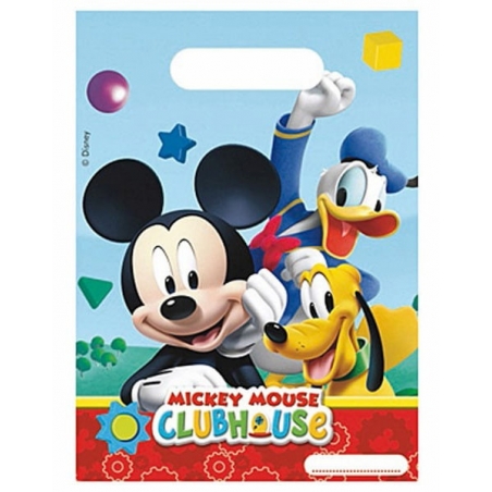 Sachets anniversaire Mickey Mouse lot de 6 sachets